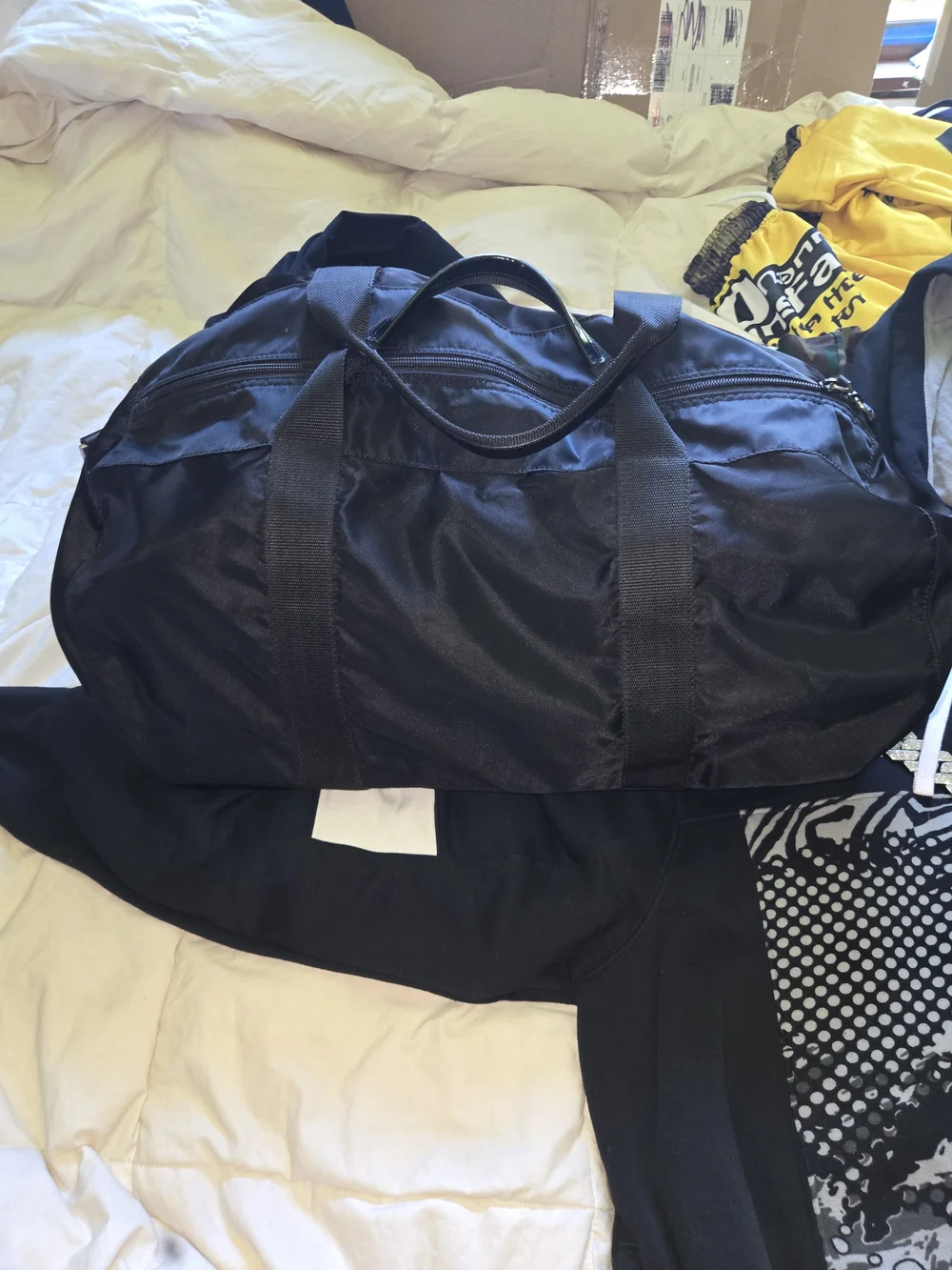 Prada Black Nylon Carryall Tote
